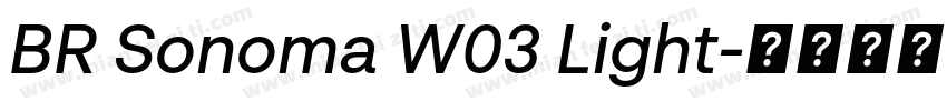 BR Sonoma W03 Light字体转换